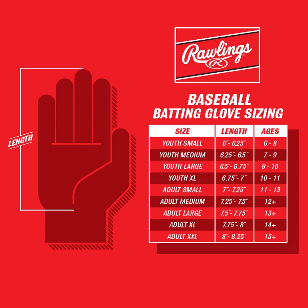 Rawlings Workhorse Columbia Blue/Orange Youth Fun Burst Batting Gloves - Rawlings
