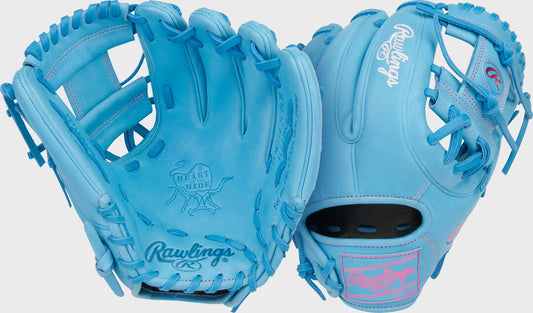 Heart of the Hide 11.5-Inch Columbia Blue Infield Glove Right Hand Throw - Rawlings