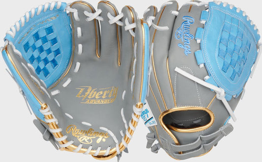Liberty Advanced Color Series 12 in Fastpitch Glove Gray/Columbia Blue - Rawlings