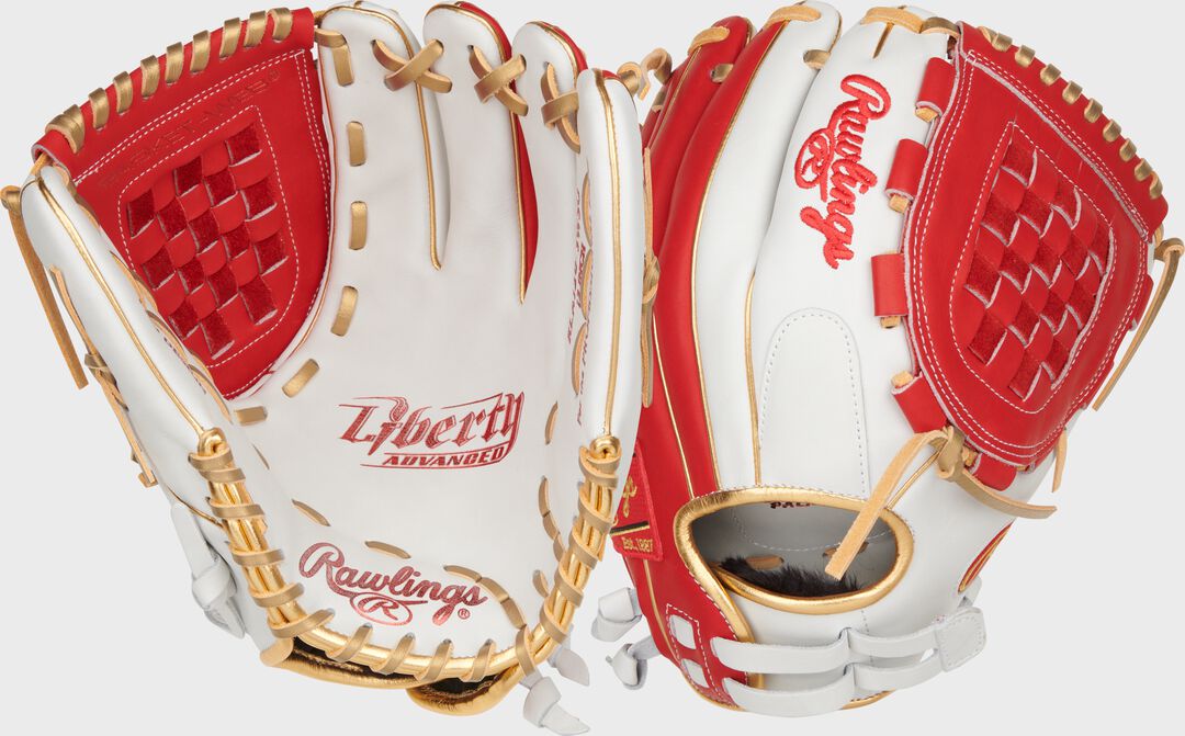 Liberty Advanced Color Series 12 in Fastpitch Glove White/Scarlet - Rawlings