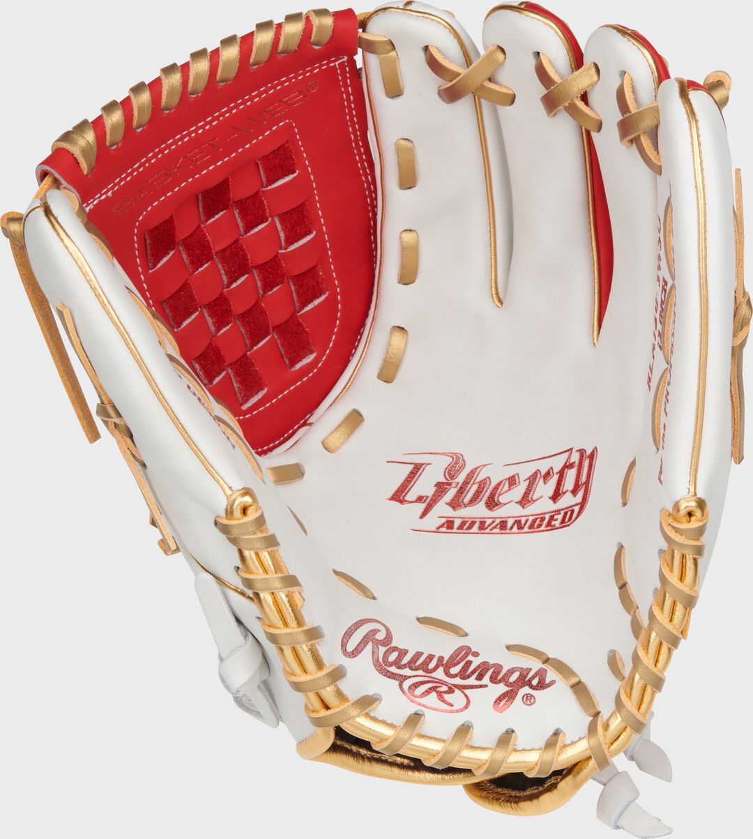 Liberty Advanced Color Series 12 in Fastpitch Glove White/Scarlet - Rawlings