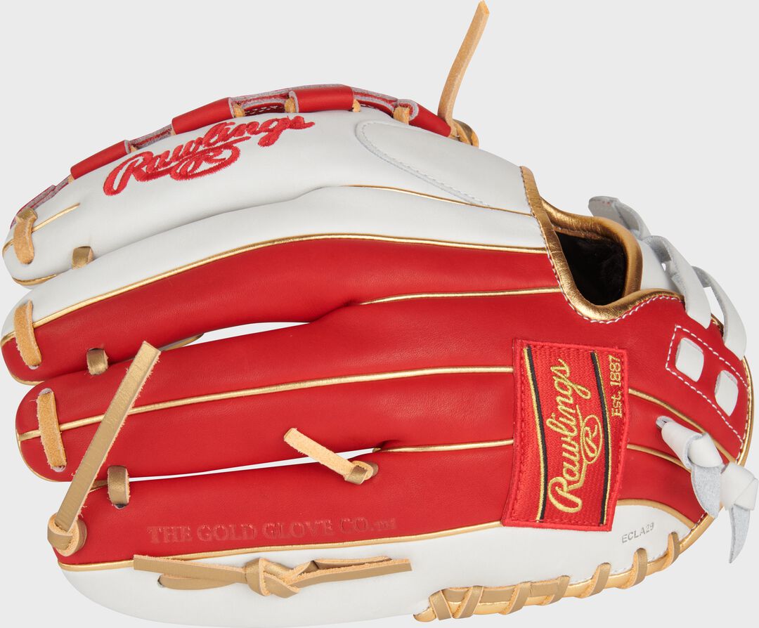 Liberty Advanced Color Series 12 in Fastpitch Glove White/Scarlet - Rawlings