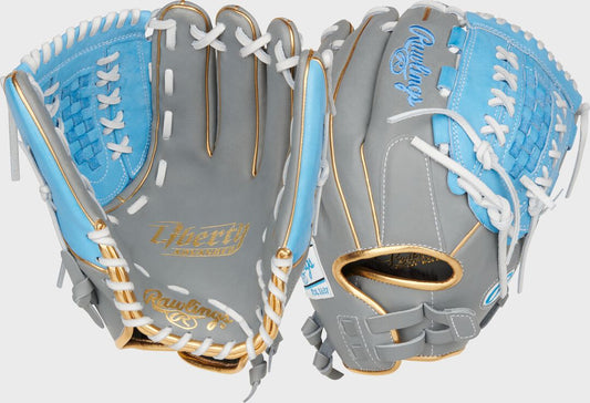 Liberty Advanced Color Series 12.5 in Fastpitch Glove Gray/Columbia Blue - Rawlings