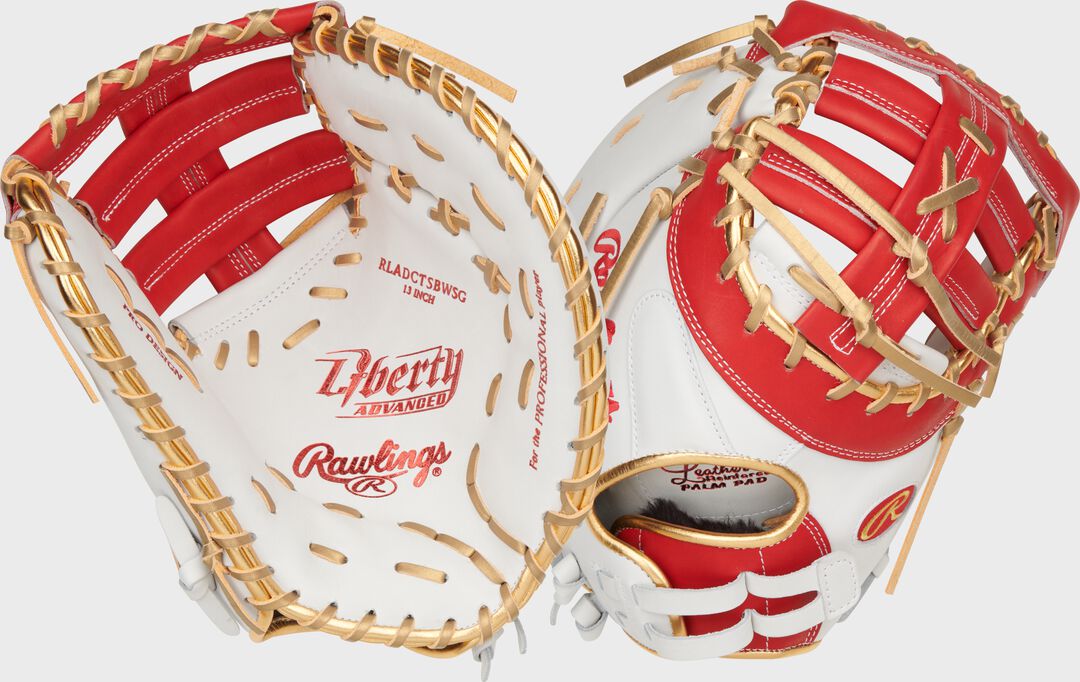 Liberty Advanced Color Series 13 in 1st Base Mitt White/Scarlet - Rawlings