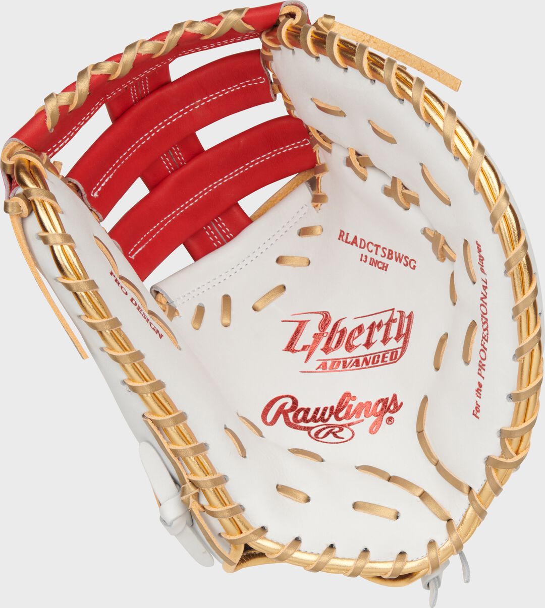 Liberty Advanced Color Series 13 in 1st Base Mitt White/Scarlet - Rawlings