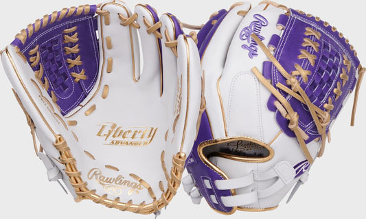 Liberty Advanced Color Series 12.5 in Fastpitch Glove White/Purple - Rawlings