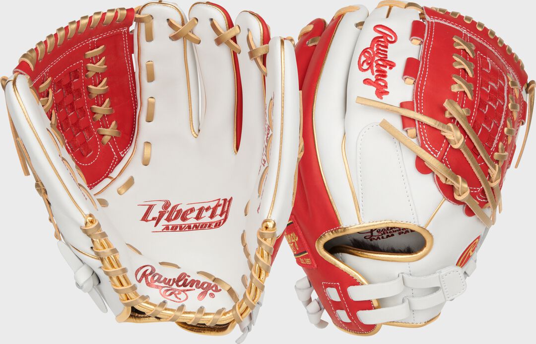 Liberty Advanced Color Series 12.5 in Fastpitch Glove White/Scarlet - Rawlings