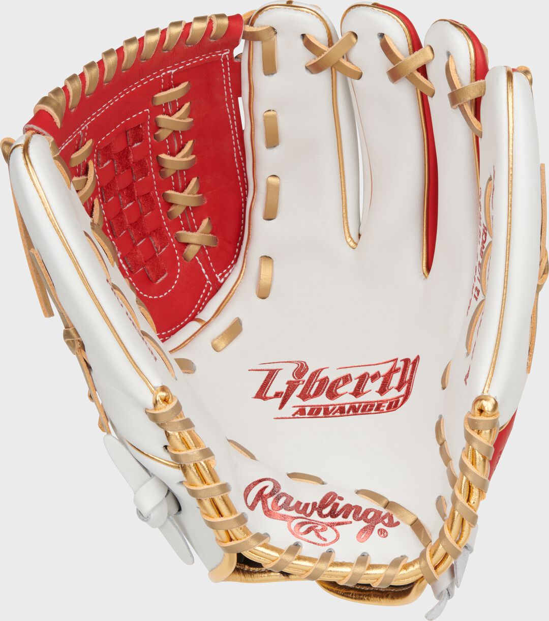 Liberty Advanced Color Series 12.5 in Fastpitch Glove White/Scarlet - Rawlings