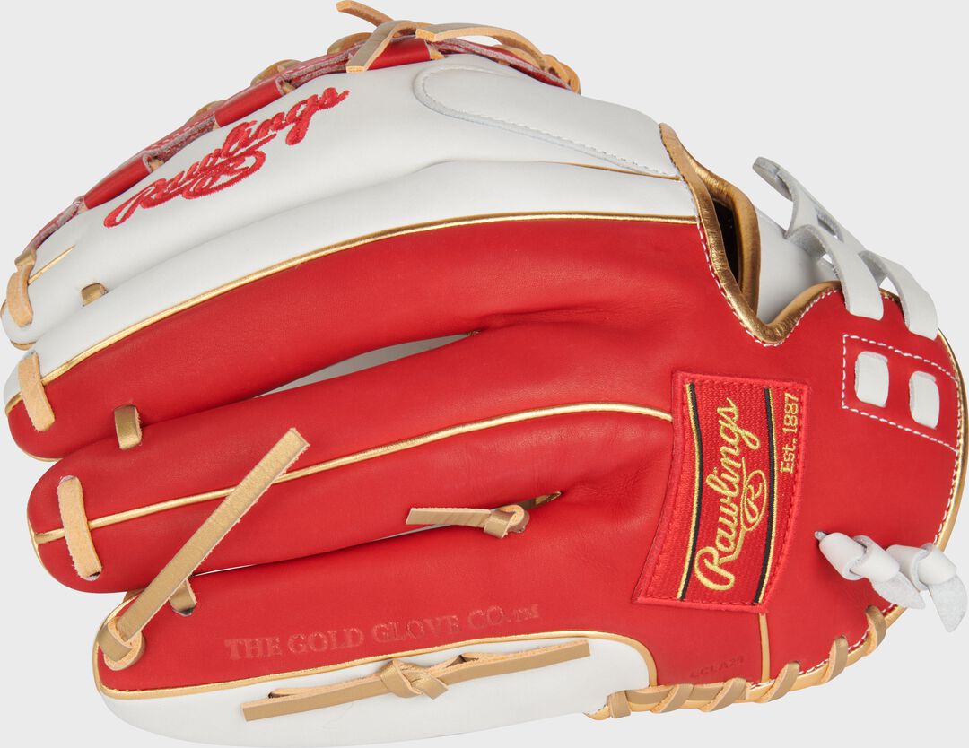 Liberty Advanced Color Series 12.5 in Fastpitch Glove White/Scarlet - Rawlings