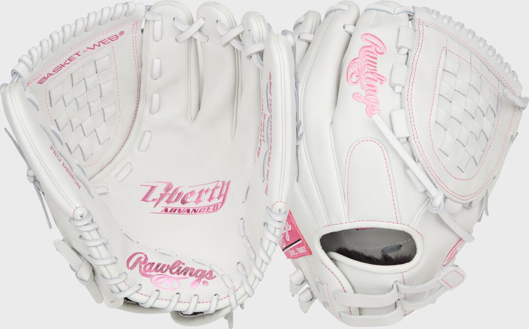 Liberty Advanced Color Series 12 in Fastpitch Glove White/Pink - Rawlings