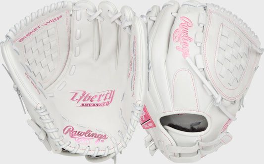 Liberty Advanced Color Series 12 in Fastpitch Glove White/Pink - Rawlings