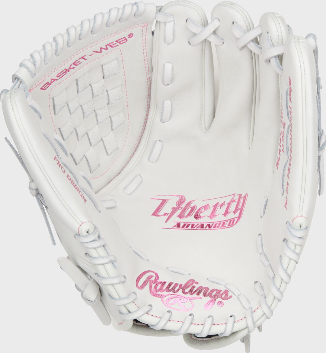 Liberty Advanced Color Series 12 in Fastpitch Glove White/Pink - Rawlings