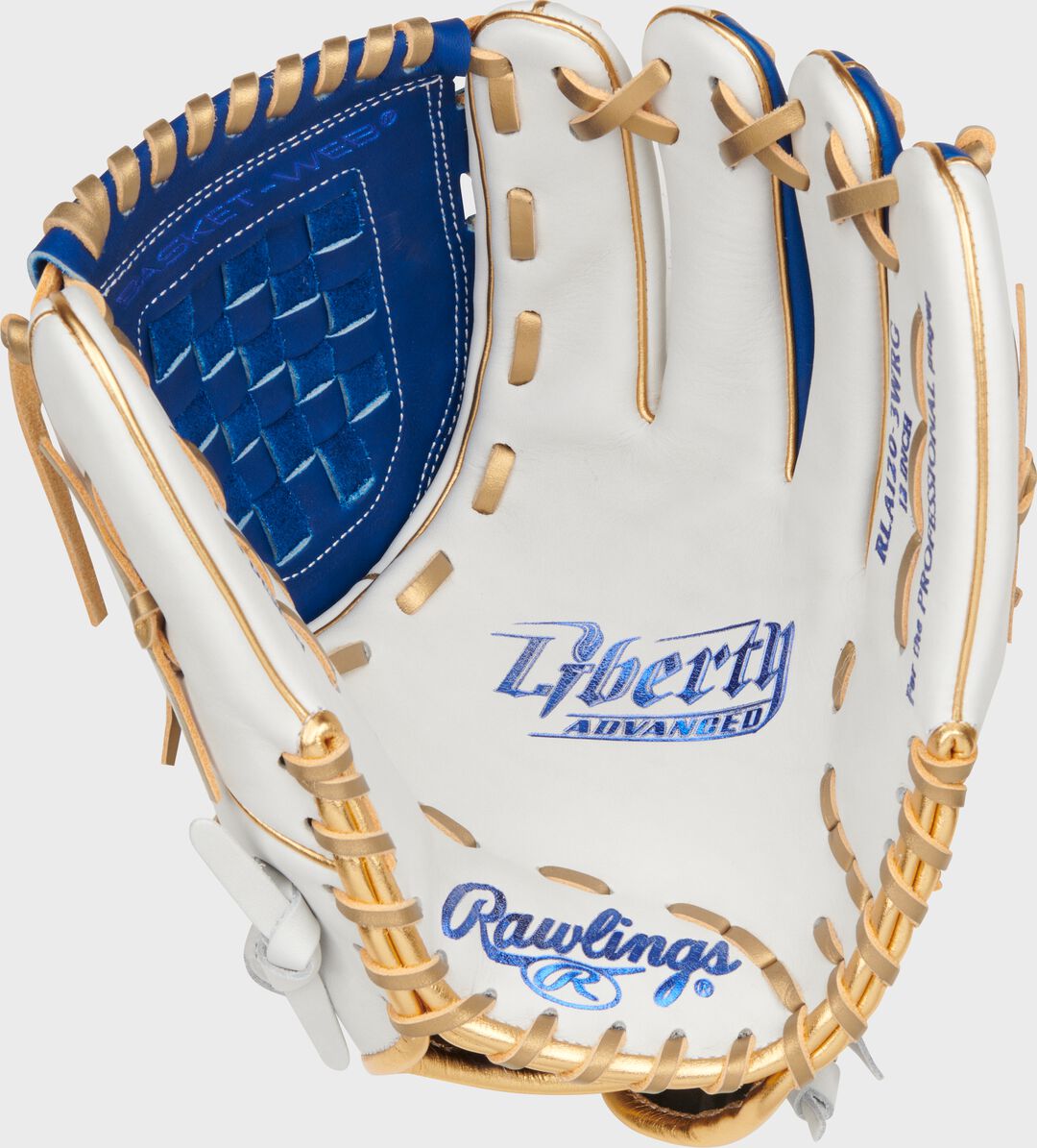 Liberty Advanced Color Series 12 in Fastpitch Glove White/Royal - Rawlings