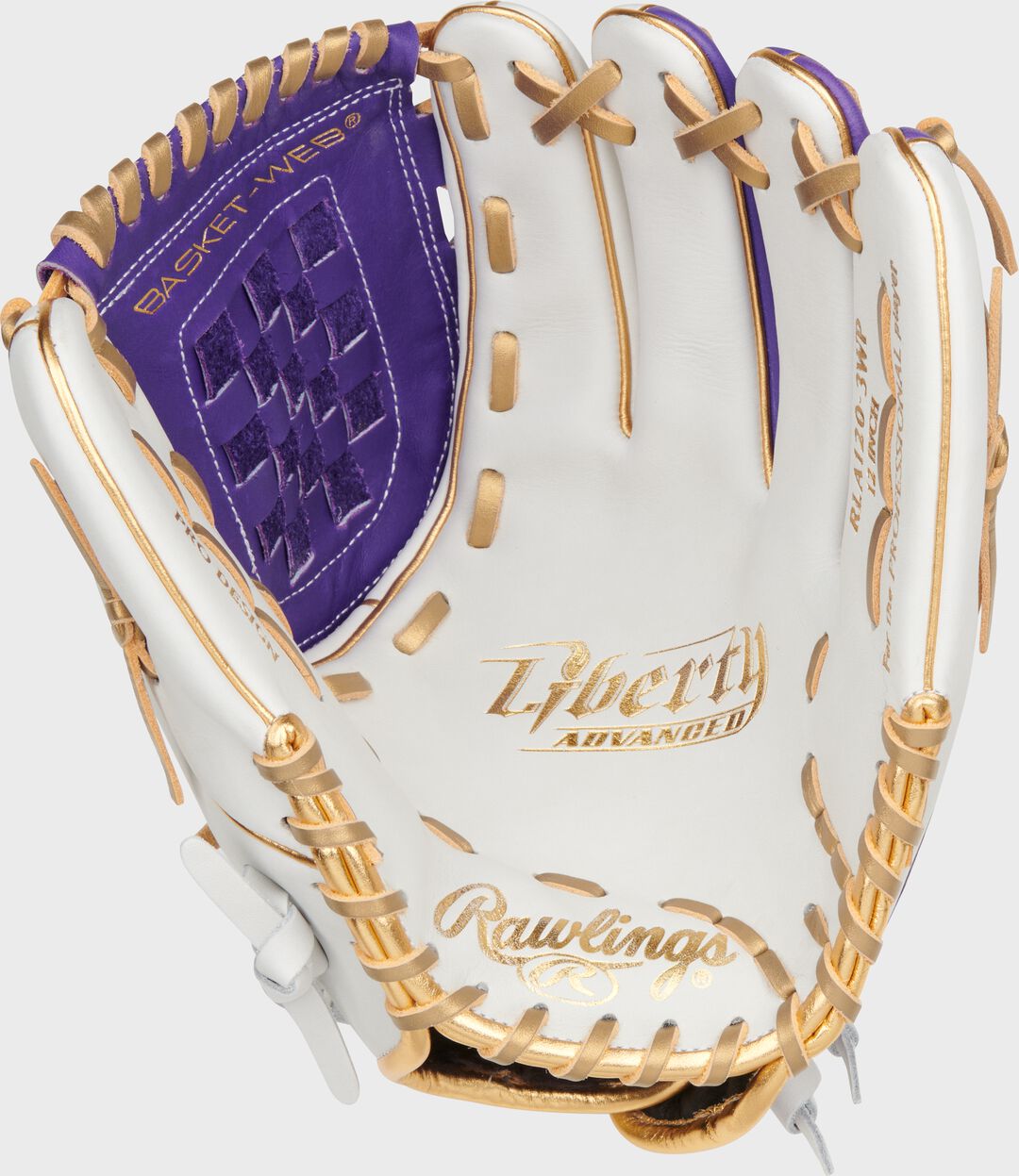 Liberty Advanced Color Series 12 in Fastpitch Glove White/Purple - Rawlings