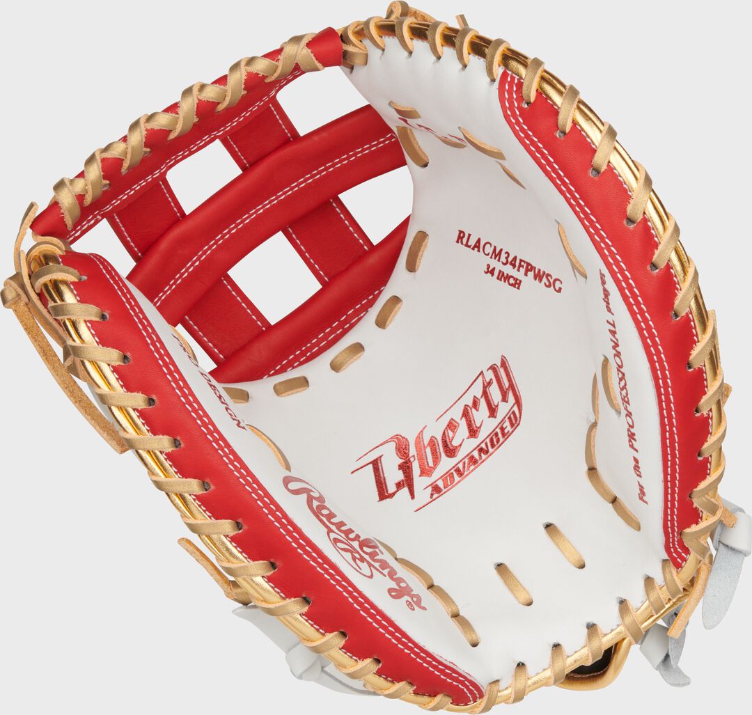 Liberty Advanced Color Series 34 in Catcher's Mitt White/Scarlet - Rawlings
