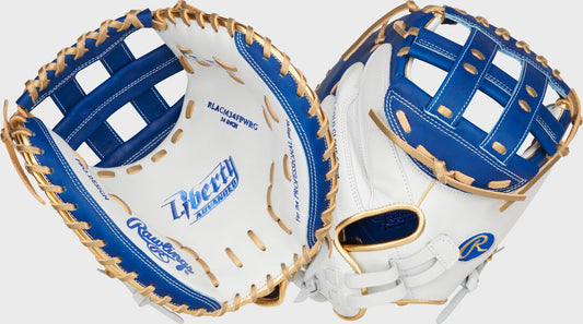 Liberty Advanced Color Series 34 in Catcher's Mitt White/Royal - Rawlings