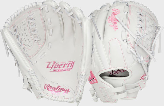 Liberty Advanced Color Series 12.5 in Fastpitch Glove White/Pink - Rawlings