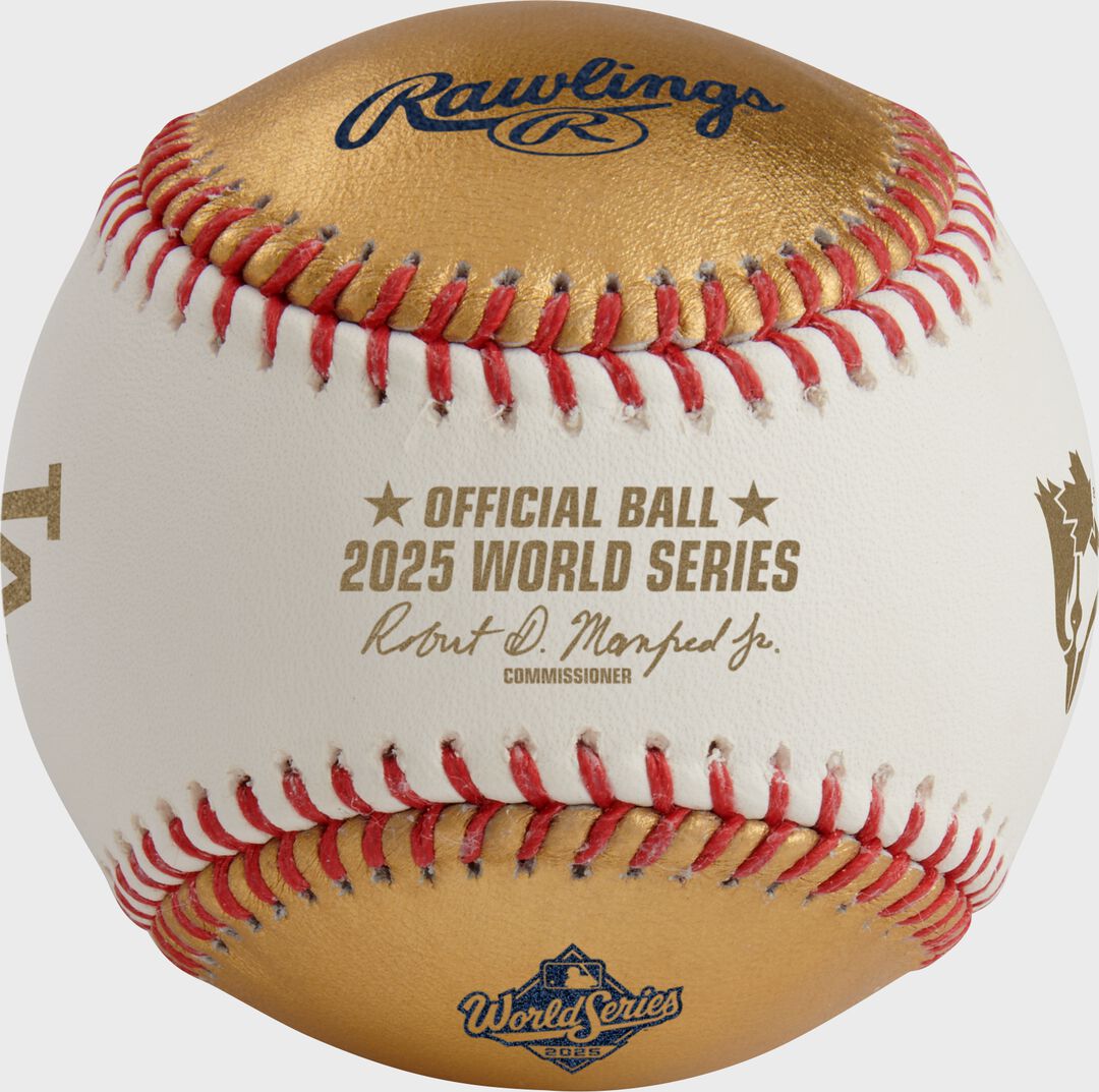 MLB 2025 Gold World Series Dueling Baseball 1 Ball - Rawlings