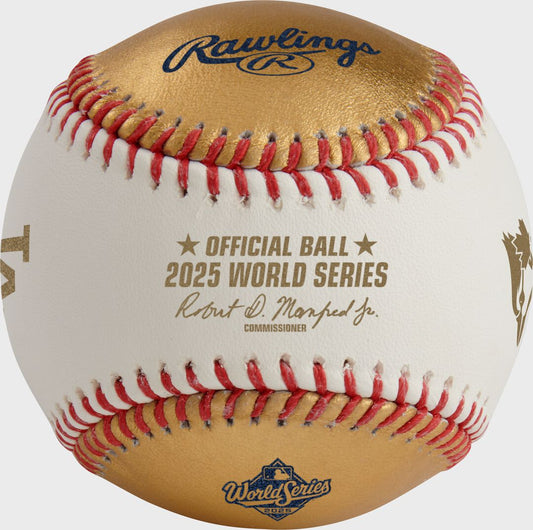 MLB 2025 Gold World Series Dueling Baseball 1 Ball - Rawlings