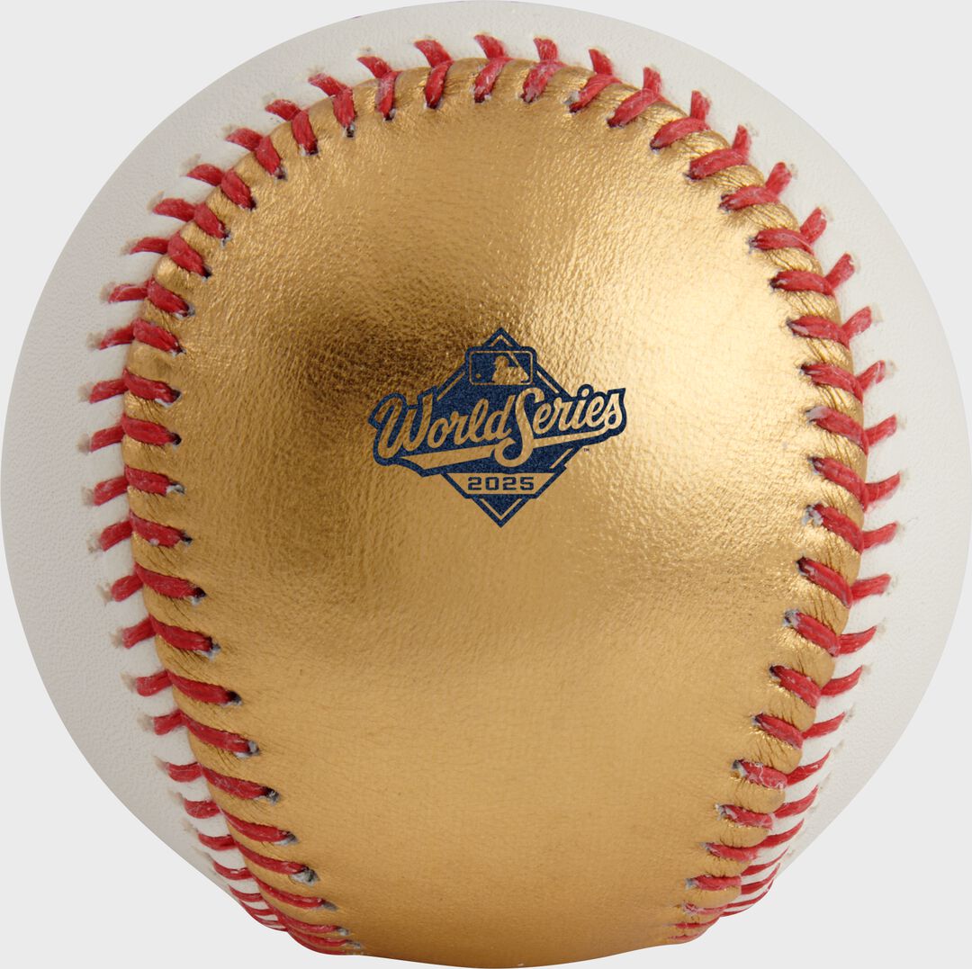 MLB 2025 Gold World Series Dueling Baseball 1 Ball - Rawlings