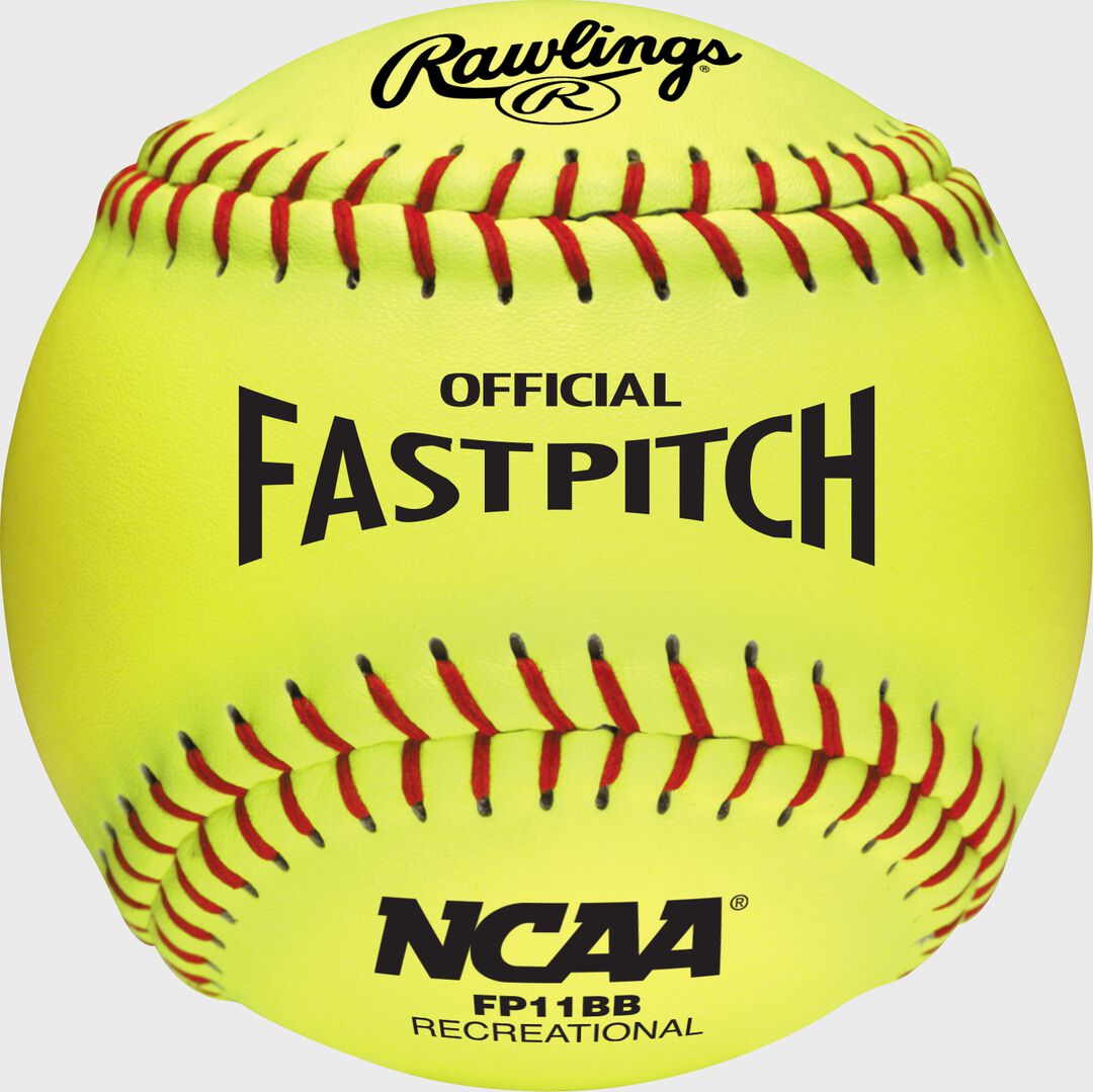 Rawlings 11-Inch NCAA Recreational Fastpitch Softball 6 Pack or Dozen - Rawlings