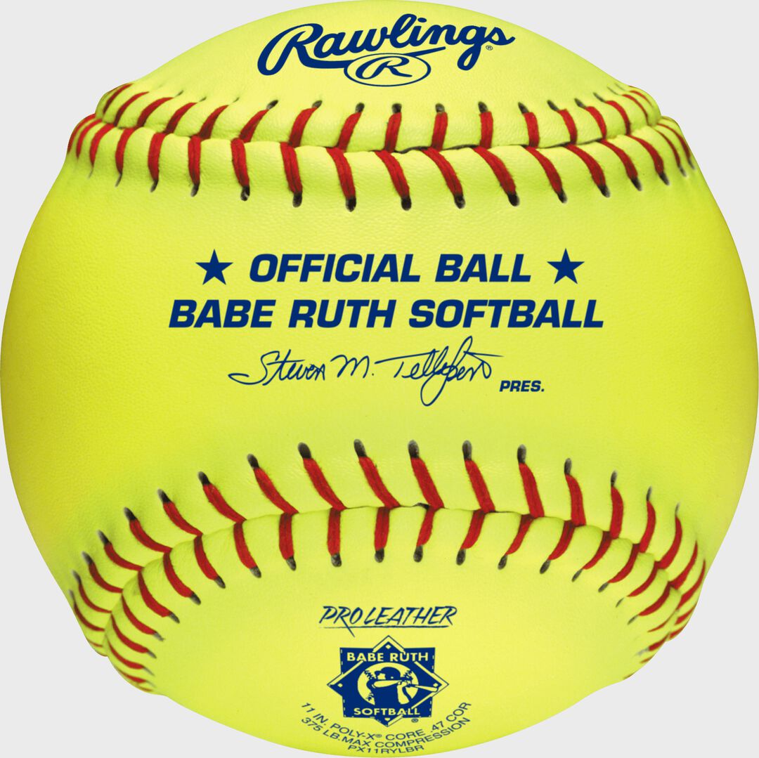 Babe Ruth Official 11" Softballs - Rawlings