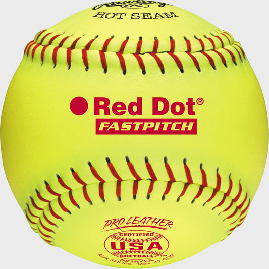 Rawlings 12-Inch Pro Leather Red Dot USA Fastpitch Softball Dozen - Rawlings
