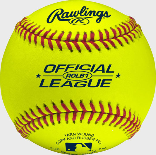 Official League Yellow Baseballs - Competition Grade - Rawlings