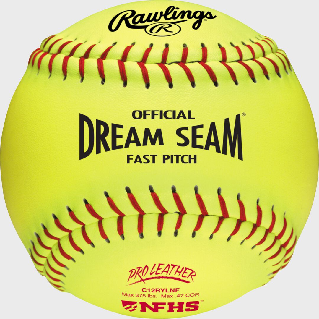 Rawlings 12-Inch Pro Leather Dream Seam NFHS Fastpitch Softball Dozen - Rawlings