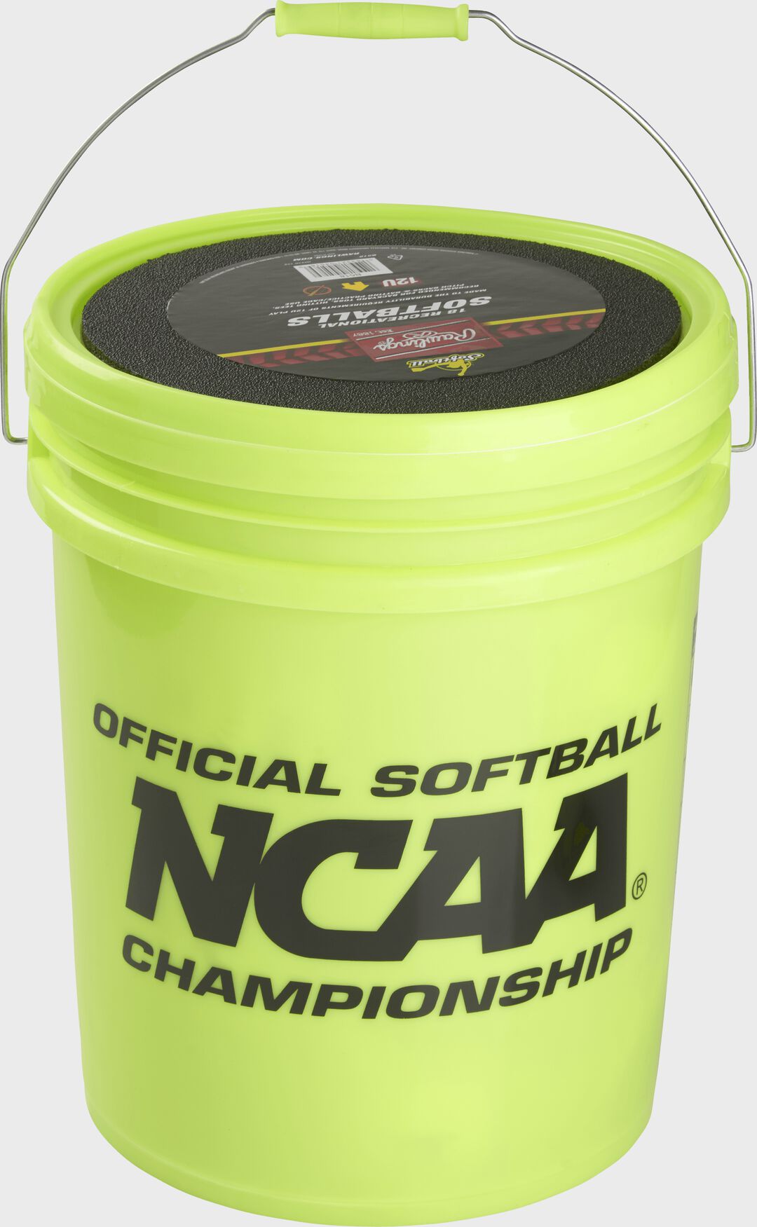 6 Gallon Bucket of Youth Recreation Softballs Bucket With 18 Balls - Rawlings
