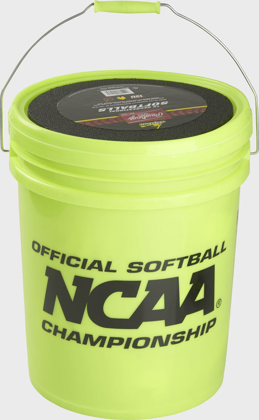 6 Gallon Bucket of Youth Recreation Softballs Bucket With 18 Balls - Rawlings