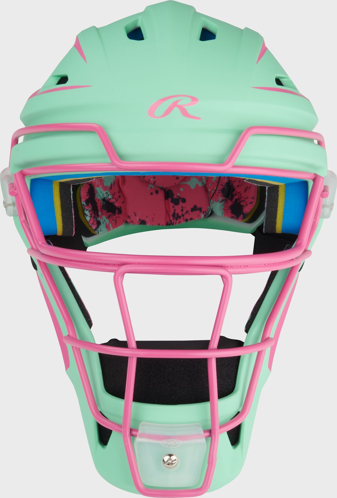 Limited Edition Mach Mint/Pink Spatter Catcher's Gear Set Adult Intermediate Youth - Rawlings