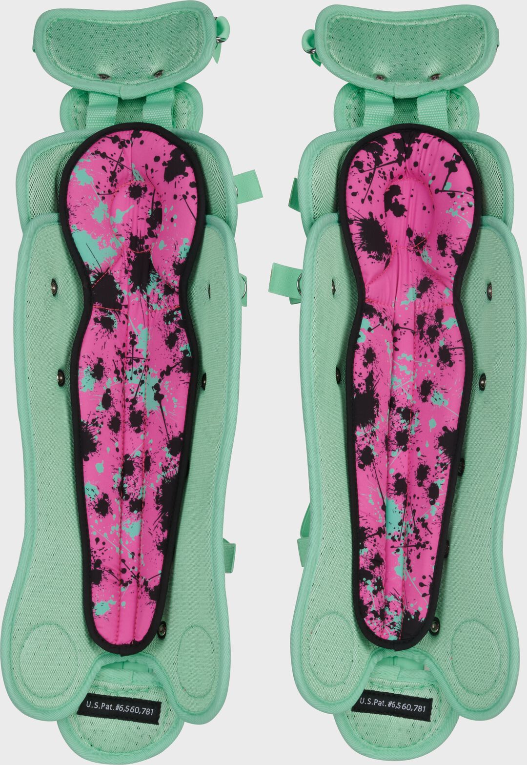 Limited Edition Mach Mint/Pink Spatter Catcher's Gear Set Adult Intermediate Youth - Rawlings