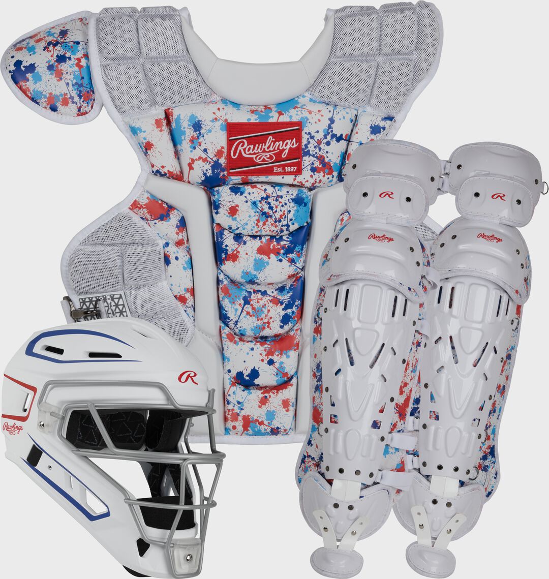 Limited Edition Mach USA Spatter Catcher's Gear Set Adult Intermediate Youth - Rawlings