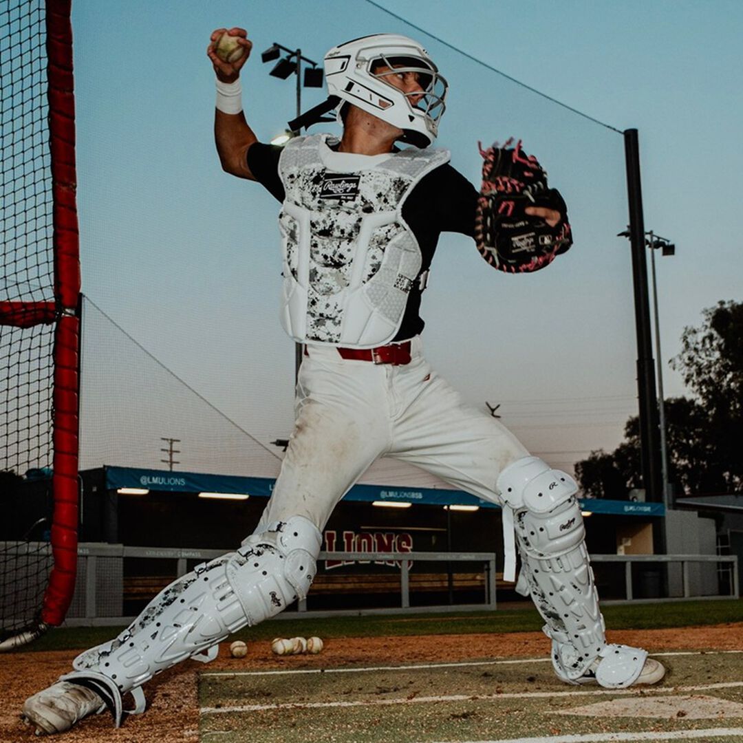 Limited Edition Mach Black Spatter Catcher's Gear Set Adult Intermediate Youth - Rawlings