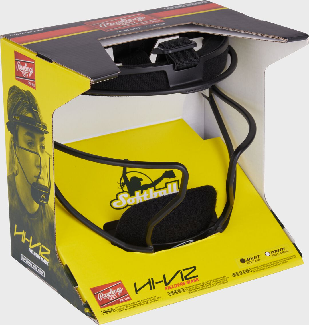 Rawlings Hi-Viz Softball Fielder's Mask - Rawlings