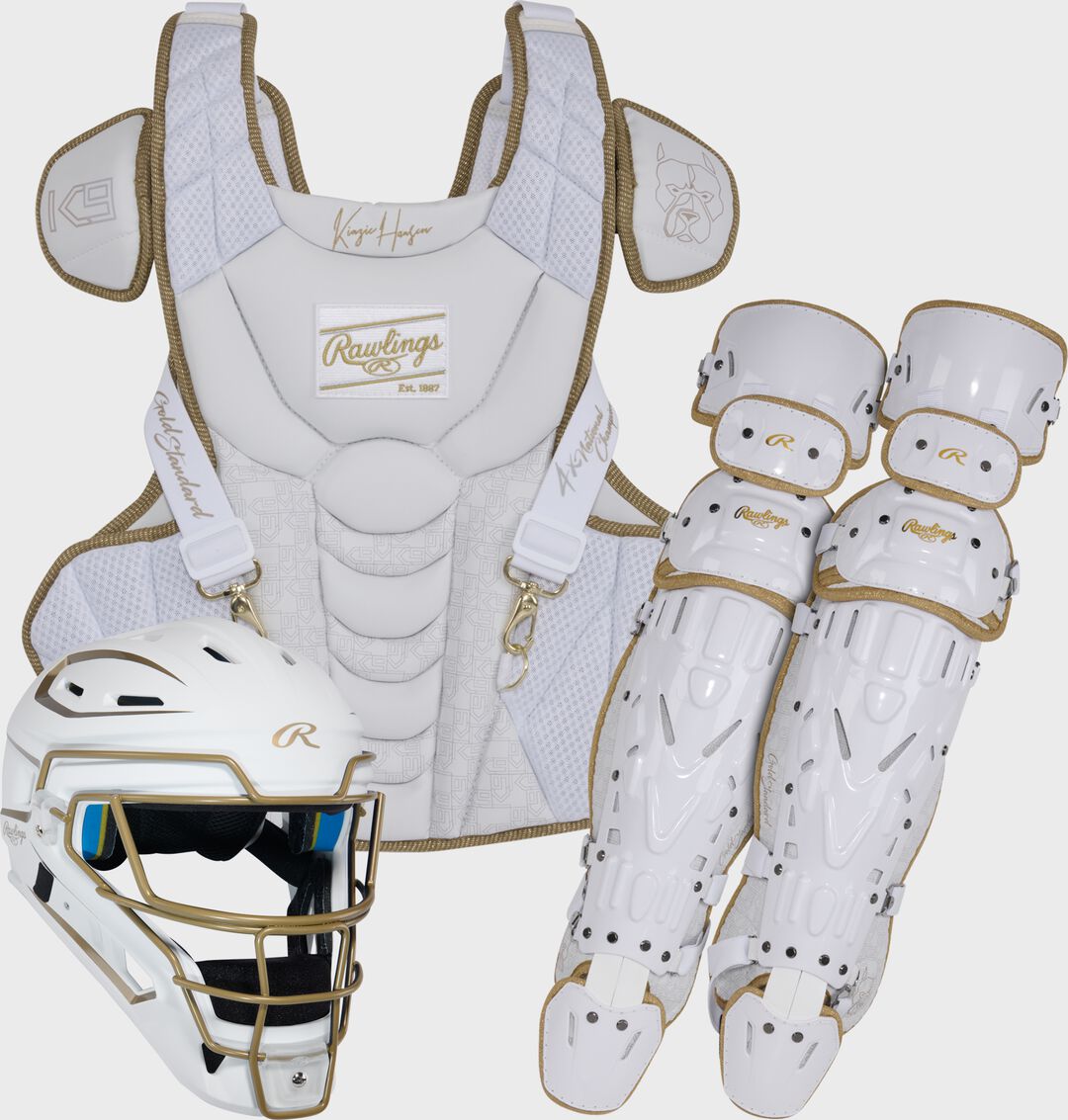 Rawlings Kinzie Hansen K9 Catcher's Gear Set Small Medium Large - Rawlings
