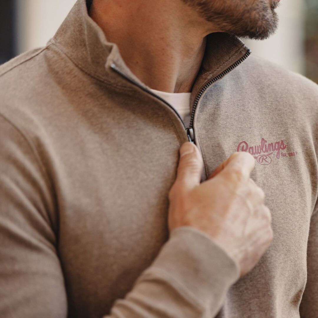 Rawlings x The Normal Brand Puremeso Weekend Quarter Zip Khaki - Rawlings