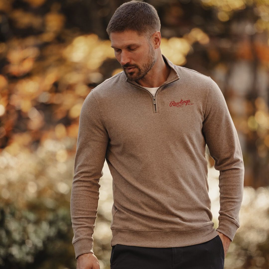 Rawlings x The Normal Brand Puremeso Weekend Quarter Zip Khaki - Rawlings