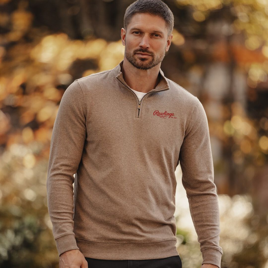 Rawlings x The Normal Brand Puremeso Weekend Quarter Zip Khaki - Rawlings
