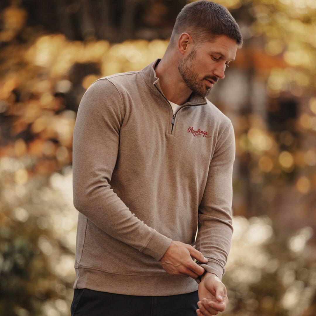 Rawlings x The Normal Brand Puremeso Weekend Quarter Zip Khaki - Rawlings