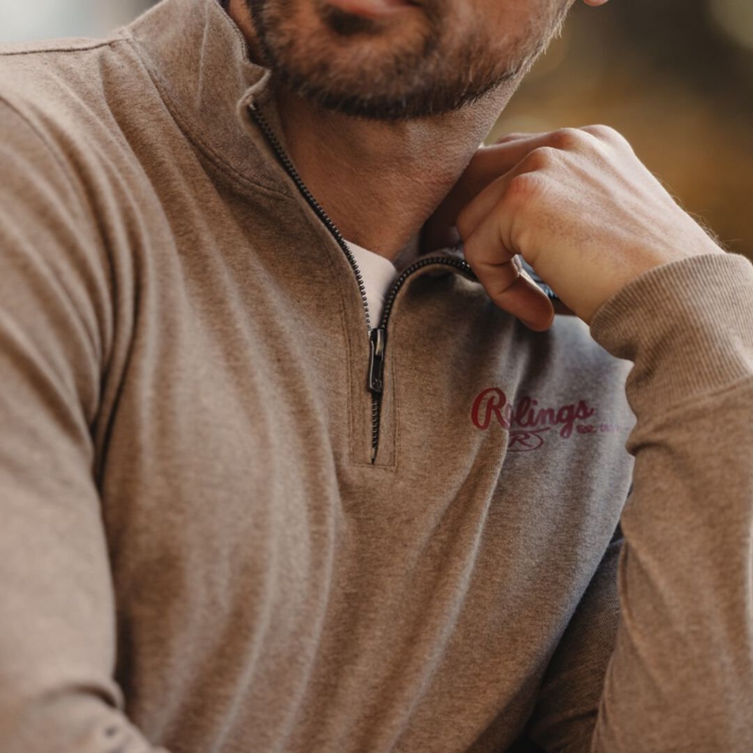Rawlings x The Normal Brand Puremeso Weekend Quarter Zip Khaki - Rawlings