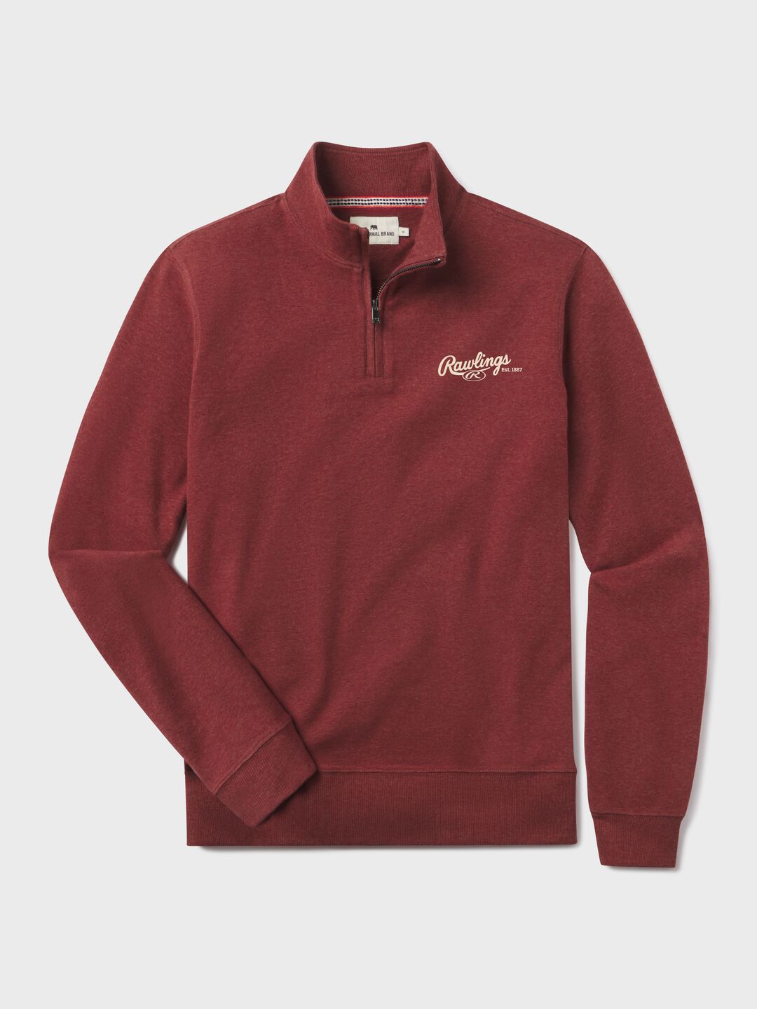 Rawlings x The Normal Brand Puremeso Weekend Quarter Zip Maroon - Rawlings