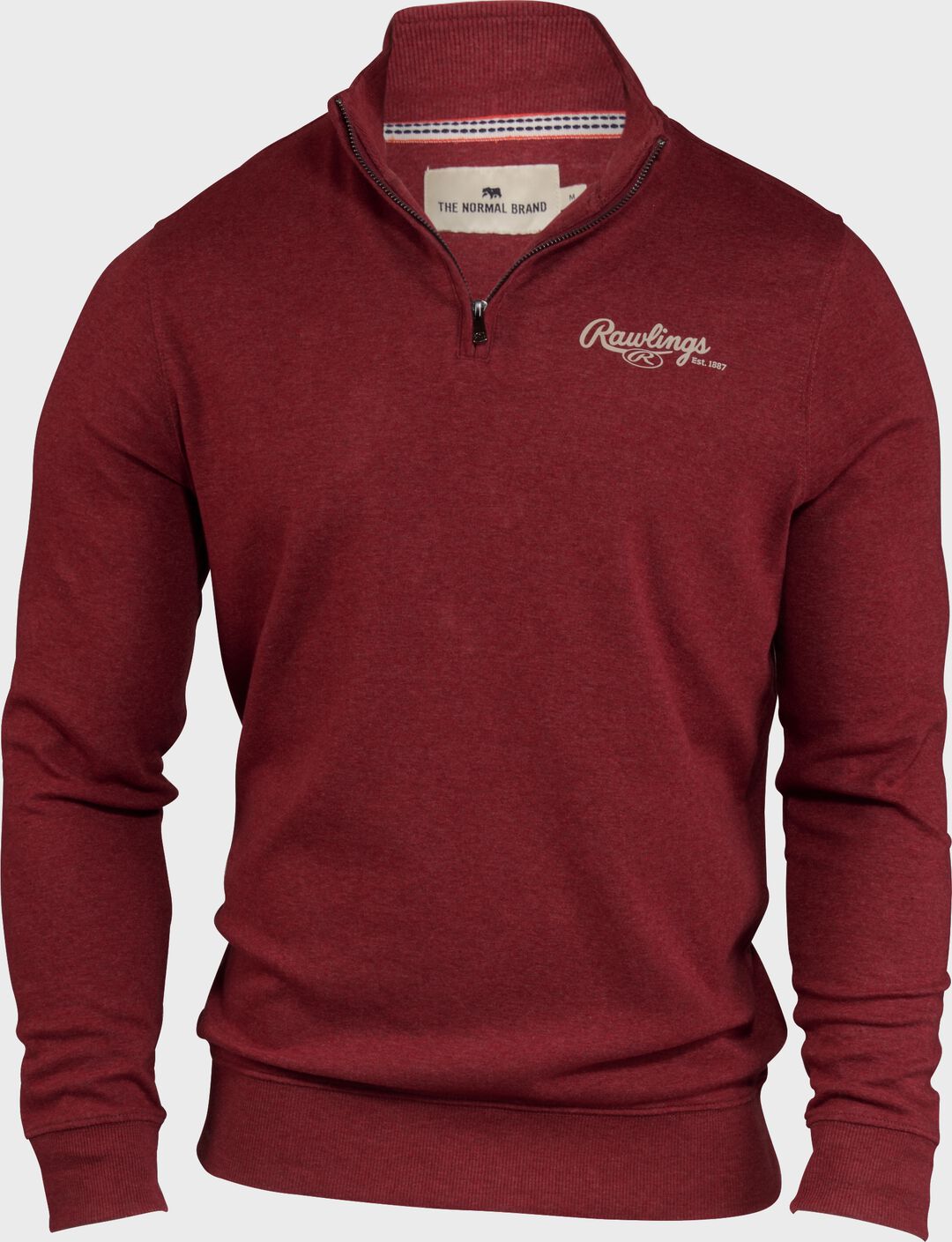 Rawlings x The Normal Brand Puremeso Weekend Quarter Zip Maroon - Rawlings