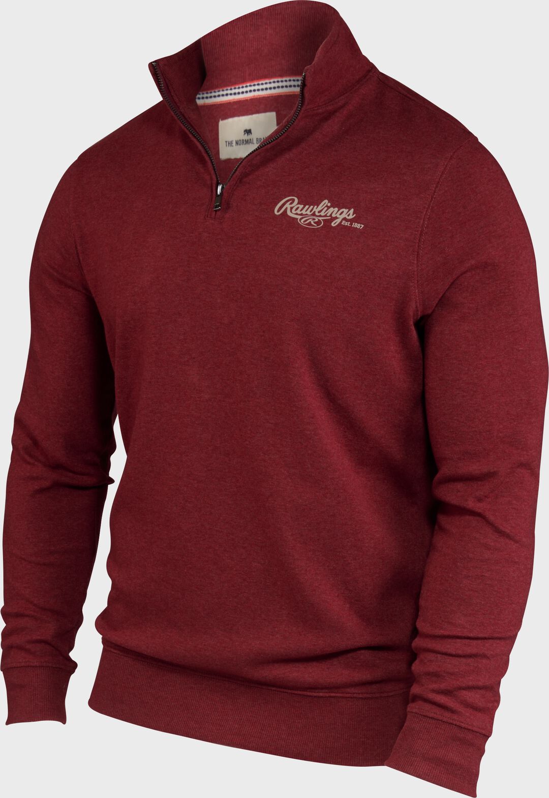Rawlings x The Normal Brand Puremeso Weekend Quarter Zip Maroon - Rawlings