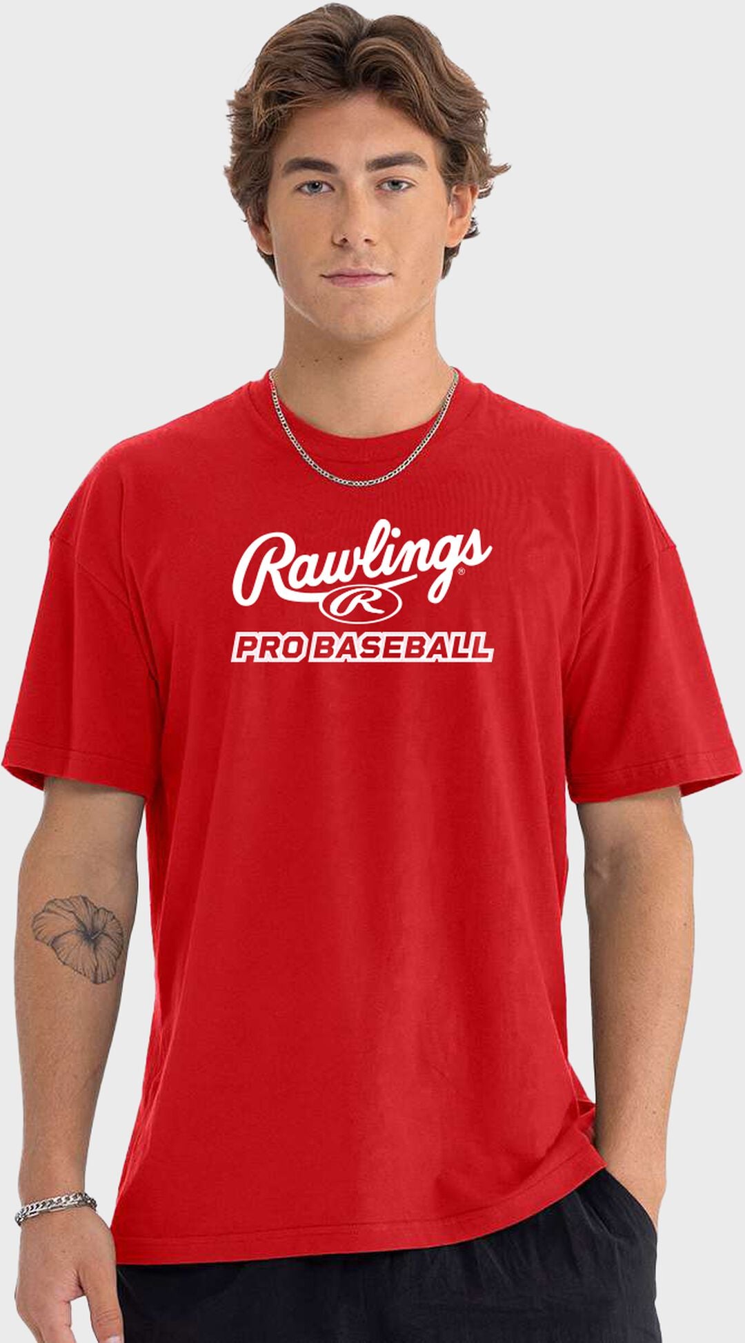 Rawlings Red Pro Baseball T-Shirt - Rawlings