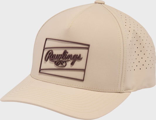 Rawlings Tan Laser Performance Patch Snapback Hat - Rawlings