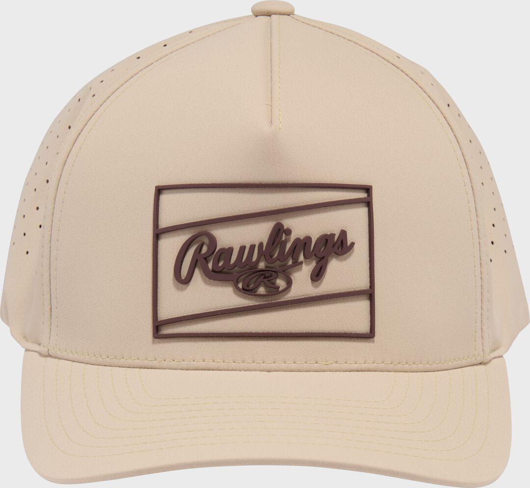 Rawlings Tan Laser Performance Patch Snapback Hat - Rawlings