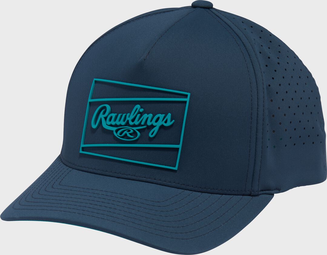 Rawlings Navy Laser Performance Patch Snapback Hat - Rawlings