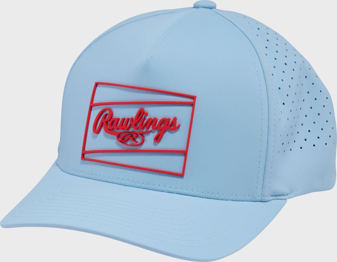 Rawlings Light Blue Laser Performance Patch Snapback Hat - Rawlings